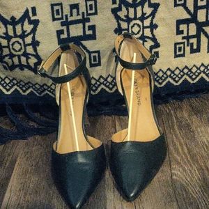 LUCKY BRAND Black Strapped Heels